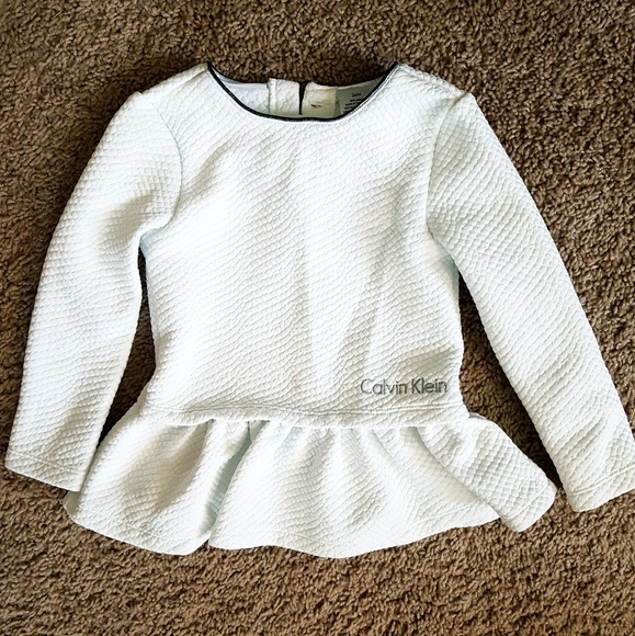 Calvin Klein White Top long sleeve blouse - Picture 1 of 1